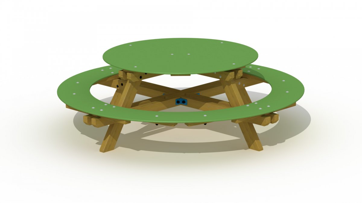Table de pique-nique ronde pour enfants 1.90 Mètres
