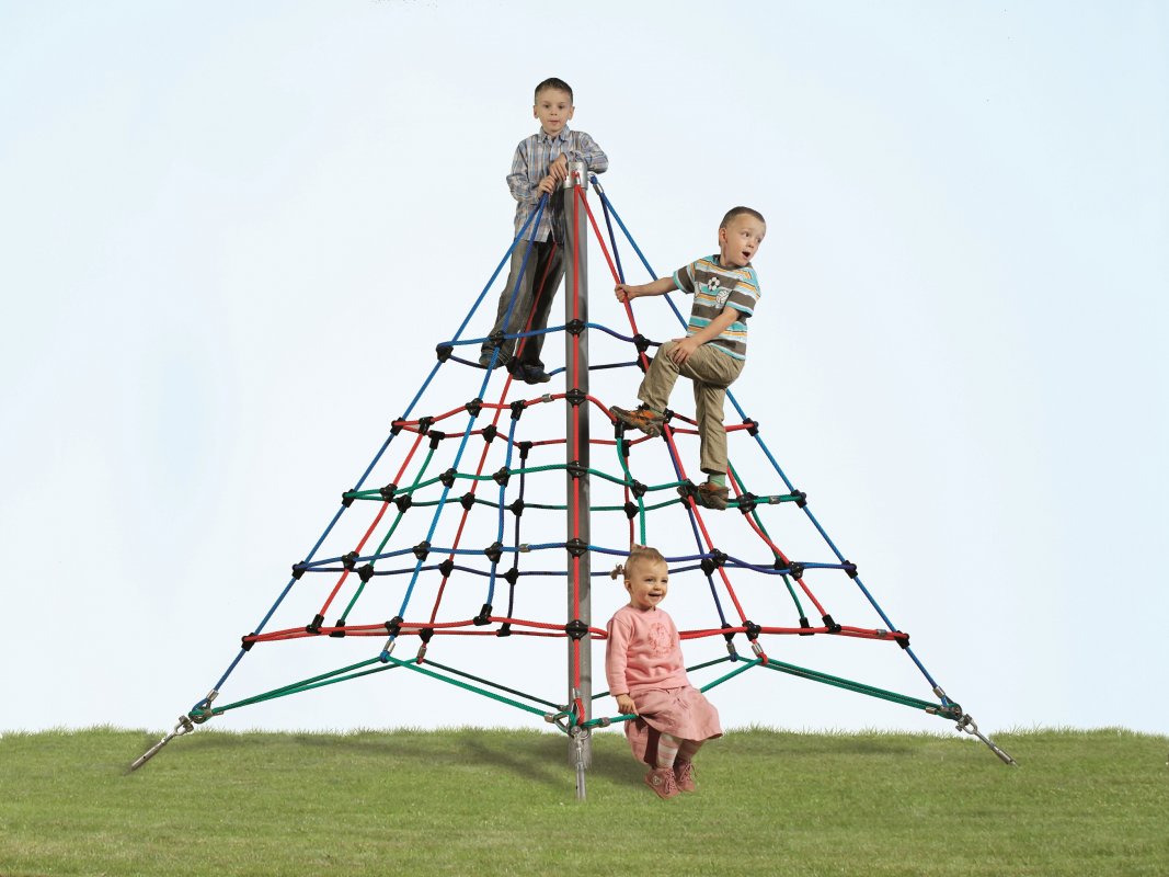 Pyramide de corde Haut 2,5 M pour enfants à partir de 3 ans