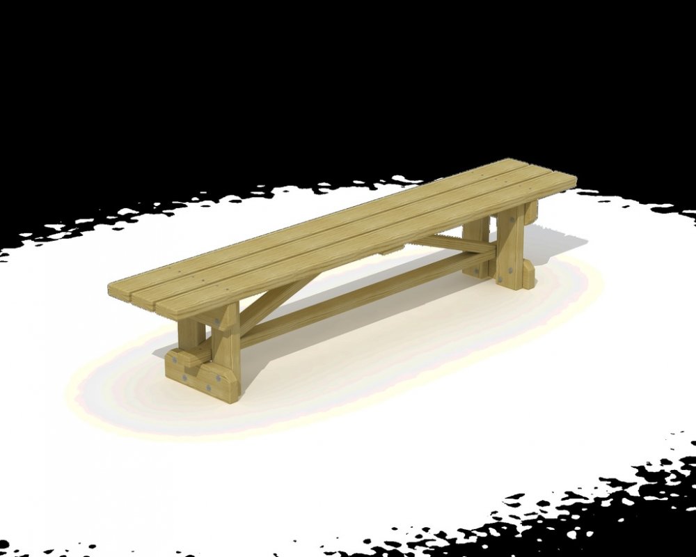 Banquette robuste pour enfants en bois de 1.80 m