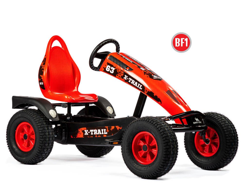 Kart à pédales Go-Kart X-Trail BF1 (Noir/Rouge) pour enfants et adolescents