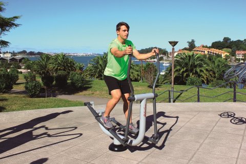 Fitness de plein air Vélo Elliptique monoplace avec corps en acier