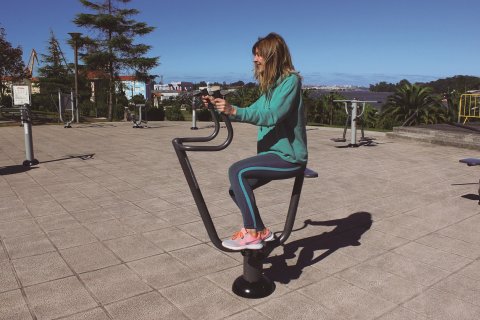 Fitness de plein air Bicyclette en acier