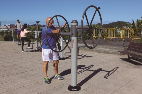 Fitness de plein air Les Grands Volants en acier