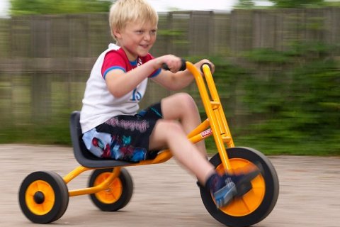 Tricycles RABO Rider Jaune en acier pour enfants de 4 à 9 ans