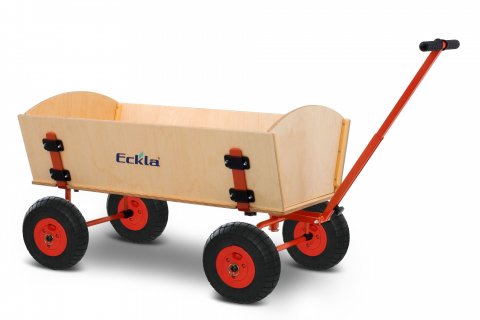 Chariot en bois pour enfant Eckla Long Trailer avec pneus anti-crevaison