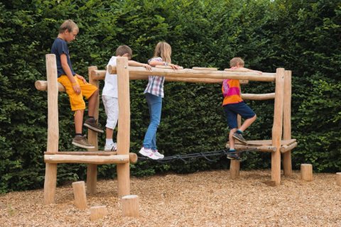 Parcours d'agilité en bois de Robinier