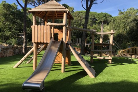 Tour Magique avec toit sans parcours d'équilibre en bois de Robinier