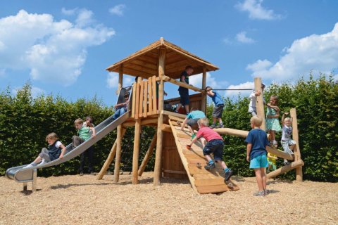 Tour Magique avec toit sans parcours d'équilibre en bois de Robinier