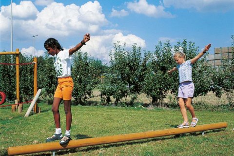 Parcours d'aventure en bois type A pour enfants de 4 à 15 ans 30 pas de géants en chêne Diam. 14 / 90 cm