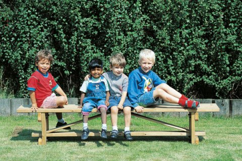 Banquette robuste pour enfants en bois de 1.80 m