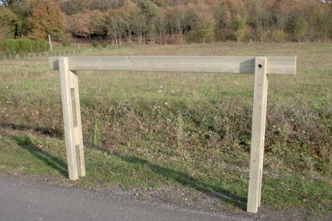 Barriere coulissante Forestiere en bois de Pin longueur 4 metres