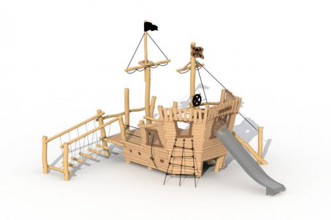 Bateau Viking Albatros en bois de Robinier - Poupe