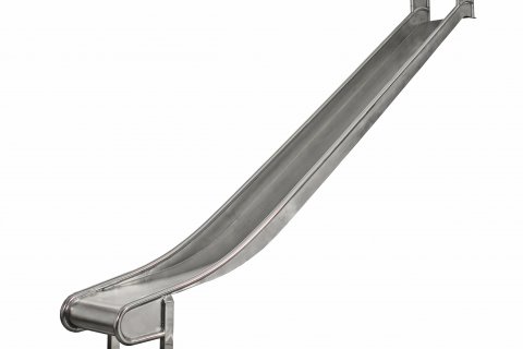 Toboggan Inox de hauteur 2250 mm Aisi 304 pour fixation sur plateforme ou talus