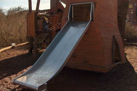 Toboggan Inox de hauteur 2250 mm Aisi 304 pour fixation sur plateforme ou talus