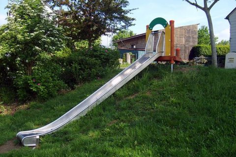 Toboggan Inox de hauteur 2250 mm Aisi 304 pour fixation sur plateforme ou talus