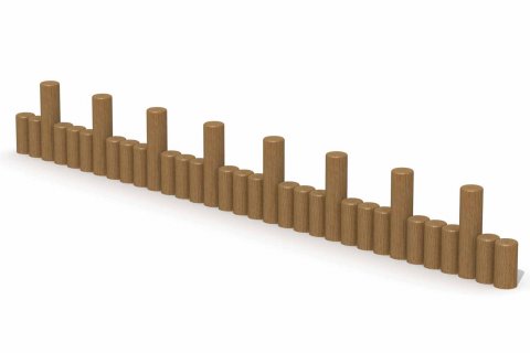 Parcours d'aventure en bois type A pour enfants de 4 à 15 ans 30 pas de géants en chêne Diam. 14 / 90 cm