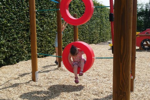 Aire de jeux à grimper Criss Cross en bois de mélèze, filets pour enfants de 6-12 ans