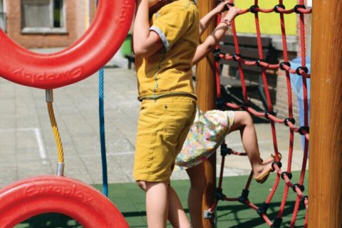 Aire de jeux à grimper Criss Cross en bois de mélèze, filets pour enfants de 6-12 ans