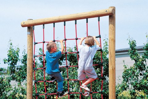 Aire de jeux à grimper Criss Cross en bois de mélèze, filets pour enfants de 6-12 ans