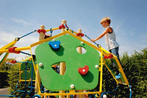 Aire de jeux à grimper Criss Cross en bois de mélèze, filets pour enfants de 6-12 ans