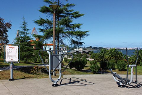 Fitness de plein air Barres parallèles en acier