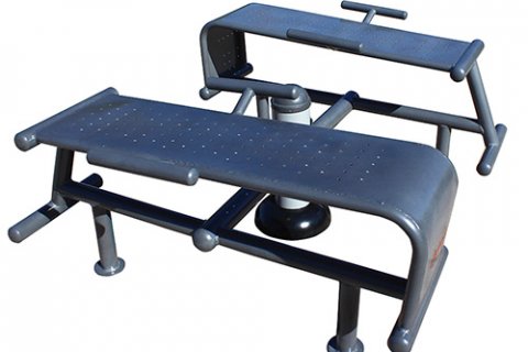 Fitness de plein air double Banc Abdominaux en acier