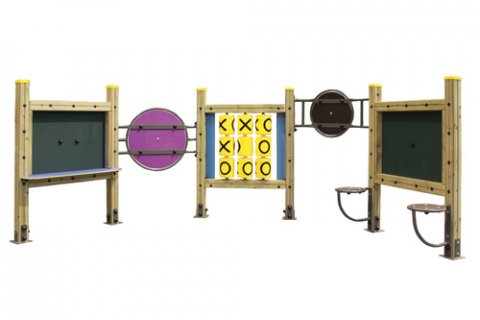 Ensemble de panneaux de Jeux ludique en bois traité autoclave classe IV 1 à 12 ans