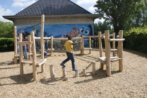 Parcours d'agilité en bois de Robinier