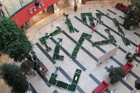 Parcours Mini golf 9 trous en 1 démontable 4.80 par 3.20 m