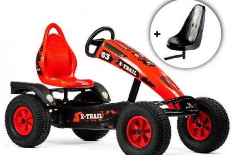 Kart à pédales Go-Kart X-Trail BF1 (Noir/Rouge) pour enfants et adolescents