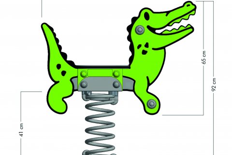 Aire de jeu sur ressort Rex Le Crocodile Wickey