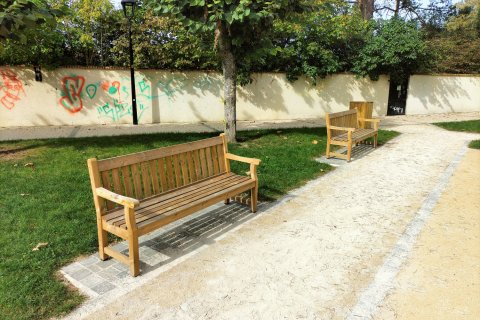 Banc de parc anglais avec accoudoirs en pin 1.80 Mètres