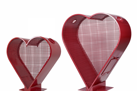 Conteneur en métal pour collecte et recyclage de canettes alu et autres articles – Grand Cœur