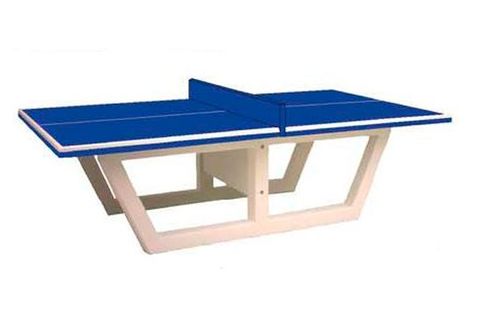 Table de ping pong en beton bleu