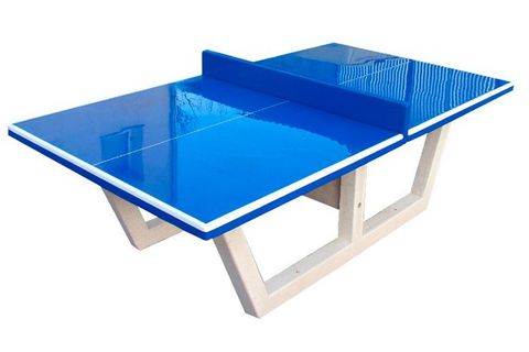 Table de ping pong en beton bleu