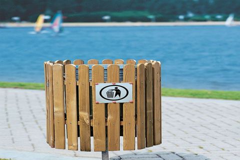 Corbeille ronde en Pin du Nord pour parcs et jardins
