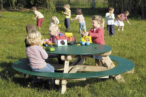 Table de pique-nique ronde pour enfants 1.90 Mètres