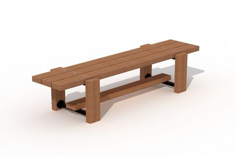 Banc en bois exotique moderne et confortable et solide de 2.00 Mètres