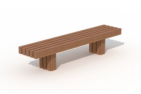 Banc en bois exotique Padouk élégant et robuste  1.80 Mètres indépendant